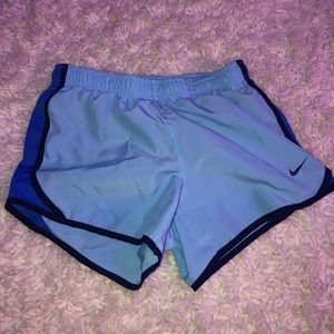 Blue nike running shorts